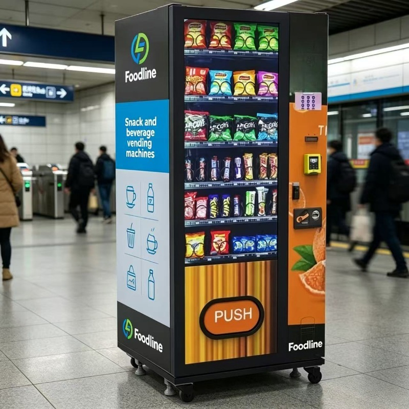 Food Drink Snacks - ตู้จำหน่ายสินค้าอัตโนมัติแบบปรับแต่งได้สำหรับอาหารว่างและเครื่องดื่มเพื่อสุขภาพแบบเย็น