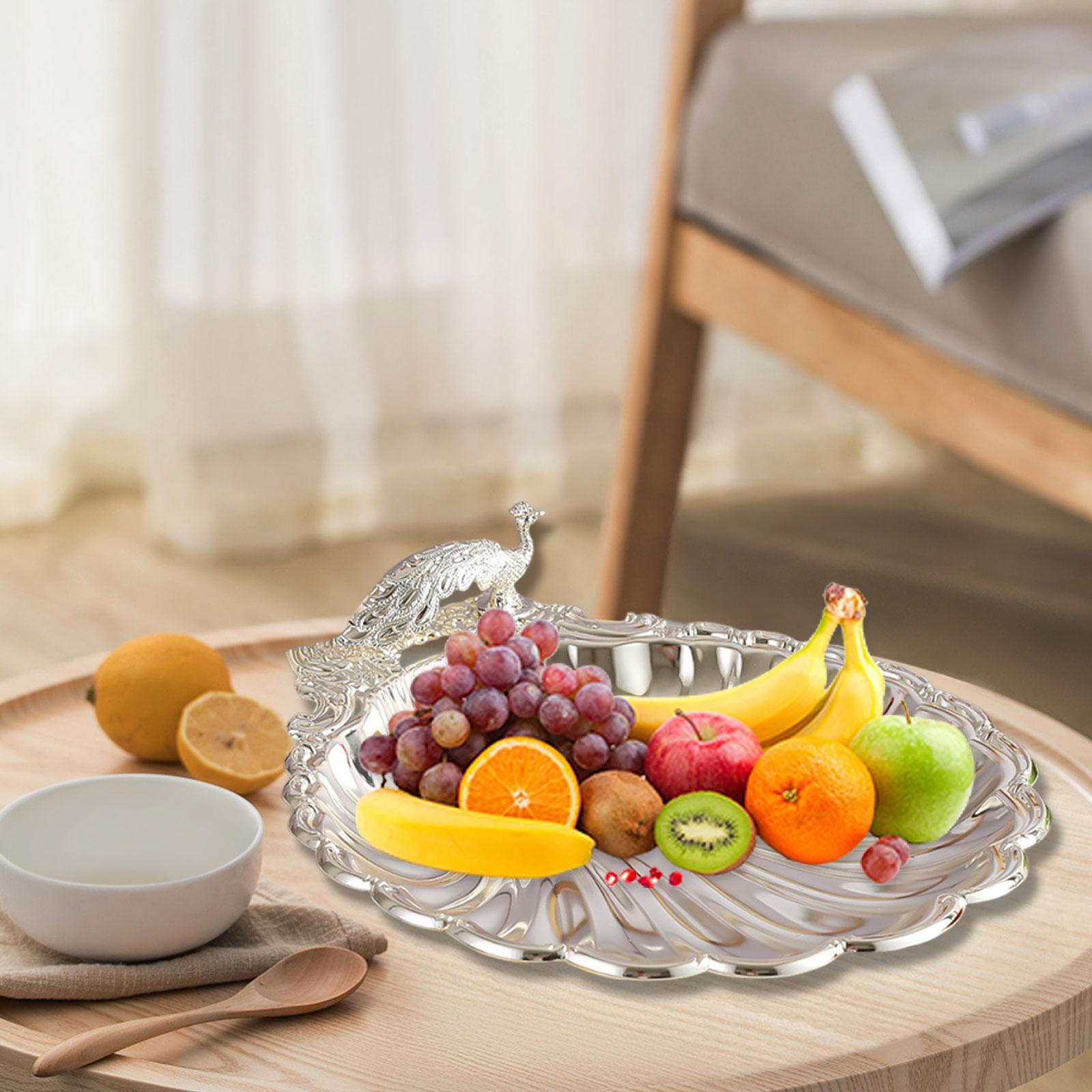 Snacks Food Gift Baskets - ถาดผลไม้โลหะพรีเมียม ชามเก็บของขนาดใหญ่ สำหรับของขวัญ ขนมปัง ของว่าง ภาชนะใส่อาหาร