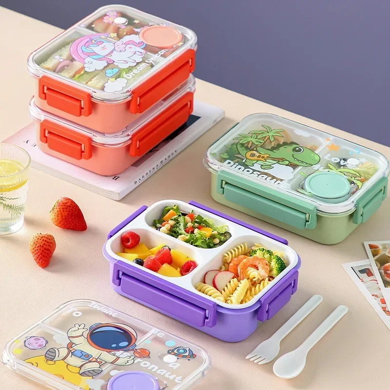 Snacks Food Warmer - กล่องข้าวเบนโตะลายการ์ตูนยูนิคอร์นสำหรับเด็กนักเรียนเด็กเล็ก กล่องใส่อาหารว่างอุ่นร้อน กล่องเตรียมอาหารสำหรับโรงเรียน อุปกรณ์ครัว