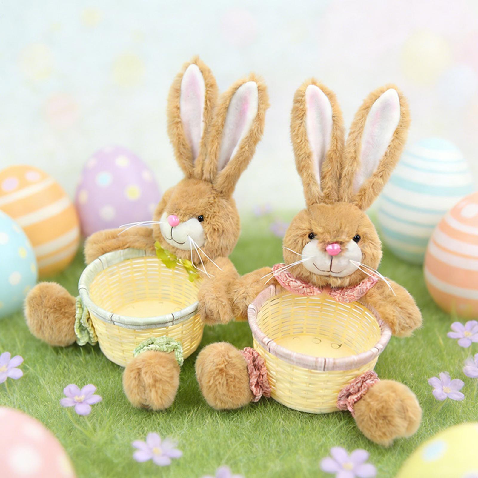 Snacks Food Gift Baskets - ตะกร้ากระต่ายอีสเตอร์ รูปทรงกระต่าย ภาชนะน่ารักสำหรับใส่ขนม ของขวัญ ของหวาน สำหรับเด็ก