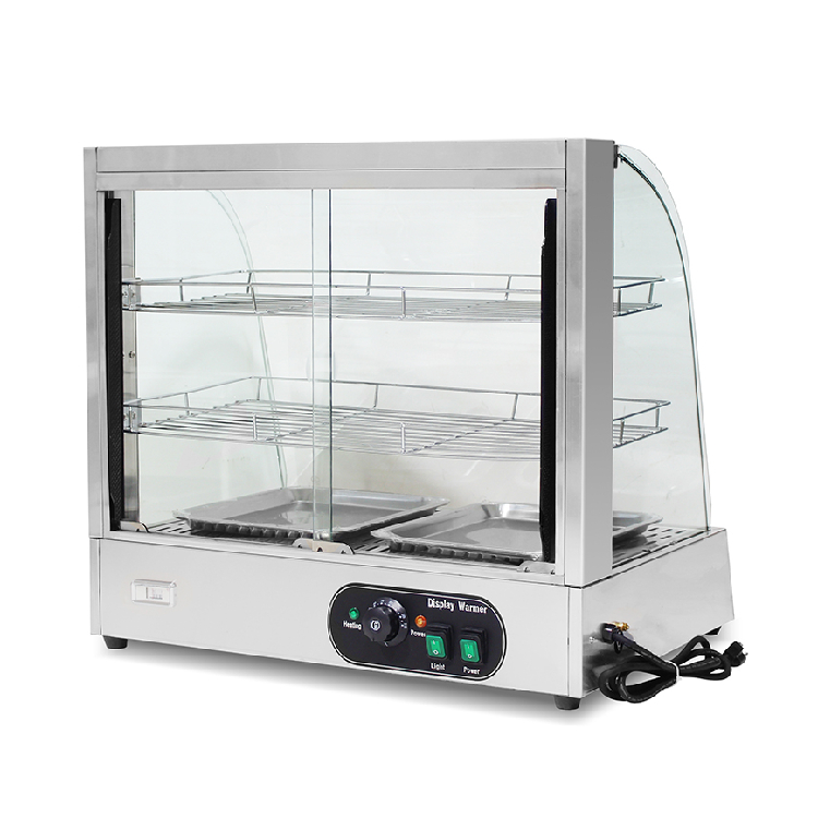 Snacks Food Warmer - ตู้โชว์อุ่นอาหารแบบตั้งโต๊ะสำหรับขนมปัง ไก่ พิซซ่า และอาหารร้อนอื่นๆ