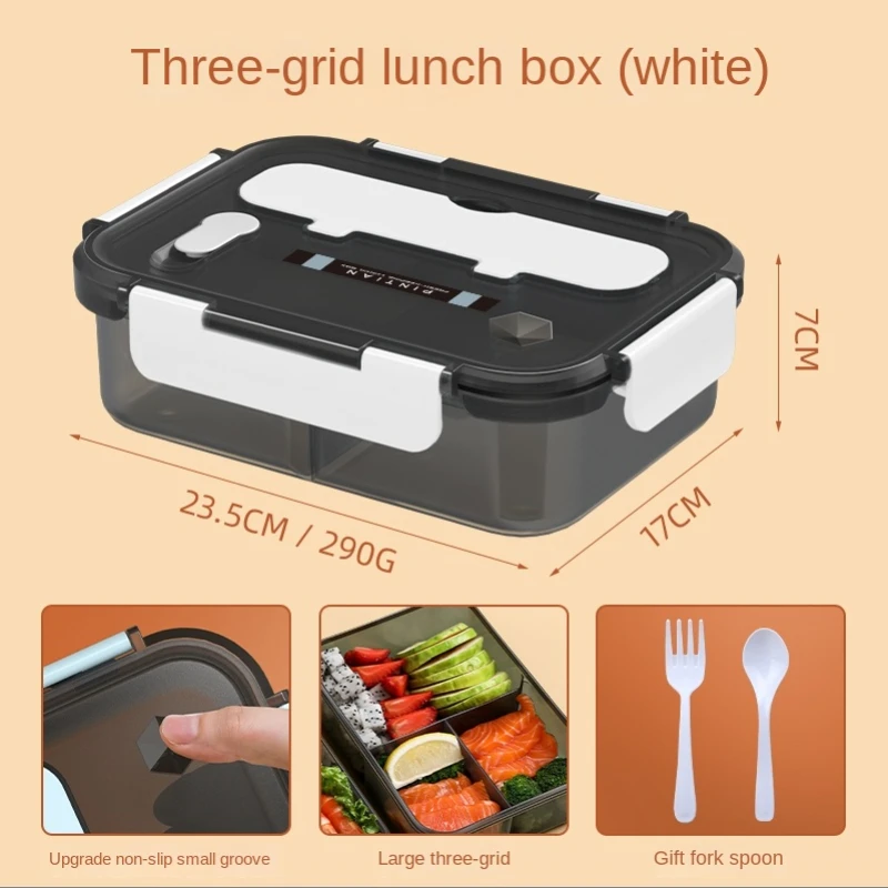 Snacks Food Warmer - กล่องอาหารกลางวันโปร่งใสสําหรับเด็กภาชนะเก็บอาหารพร้อมฝาปิด Leak-Proof ไมโครเวฟอุ่นอาหารขนมขบเคี้ยว Bento กล่องสไตล์ญี่ปุ่น