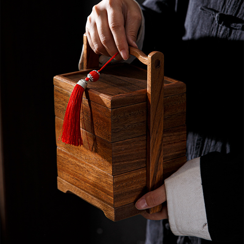 Snacks Food Gift Baskets - สไตล์ญี่ปุ่น Minimalist กล่องอาหาร Multi-Layer ซ้อนถาดขนมงานแต่งงานของขวัญกล่องประณีต Layered