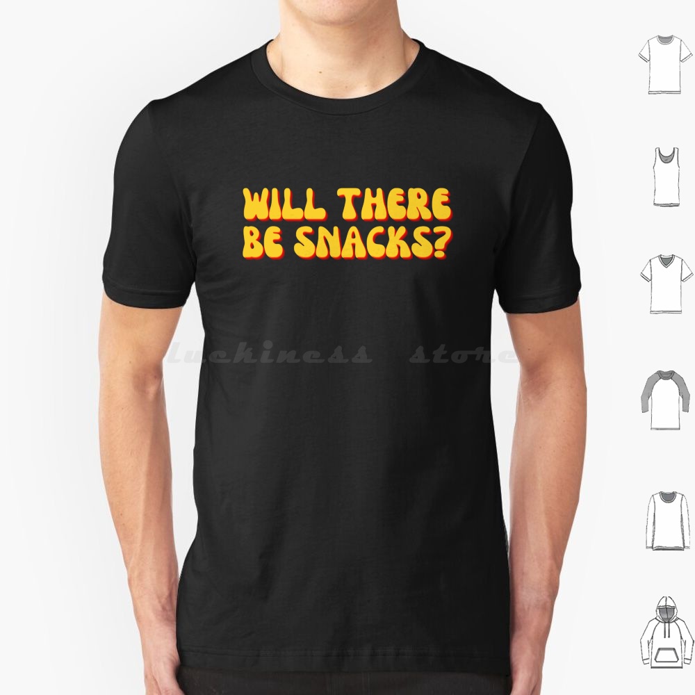 Foody Snacks - จะมีของว่างไหม? เสื้อยืดไซส์ใหญ่ ผ้าฝ้าย 100% จะมีขนมไหม ขนมขบเคี้ยวแบบแกล้งตลก