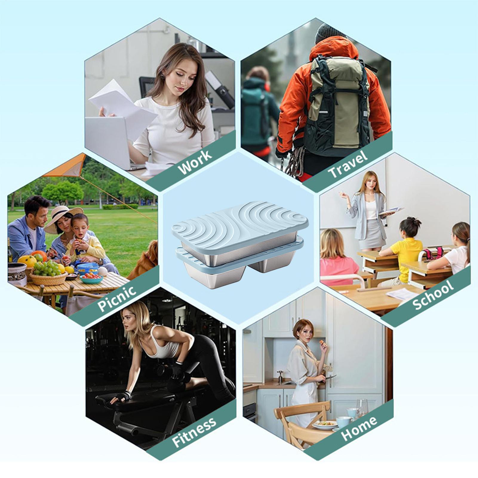 กล่องใส่ขนมสแตนเลส กล่องเก็บอา - Food Snacks For School บทวิจารณ์และราคา