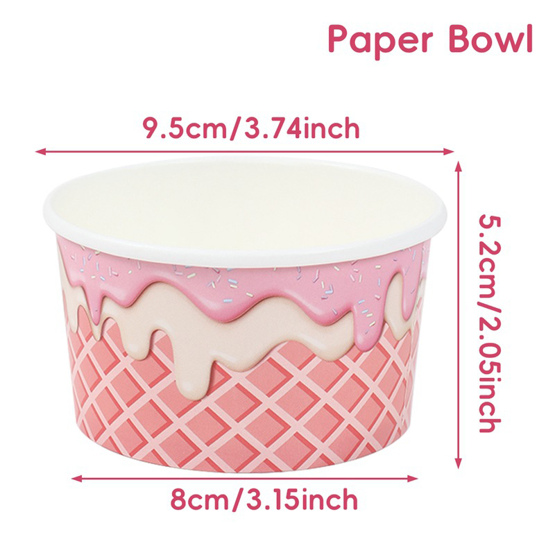 5-50 ชิ้น/แพ็คถ้วยไอศกรีมกระดา - Food Snacks For Kids Party บทวิจารณ์และราคา
