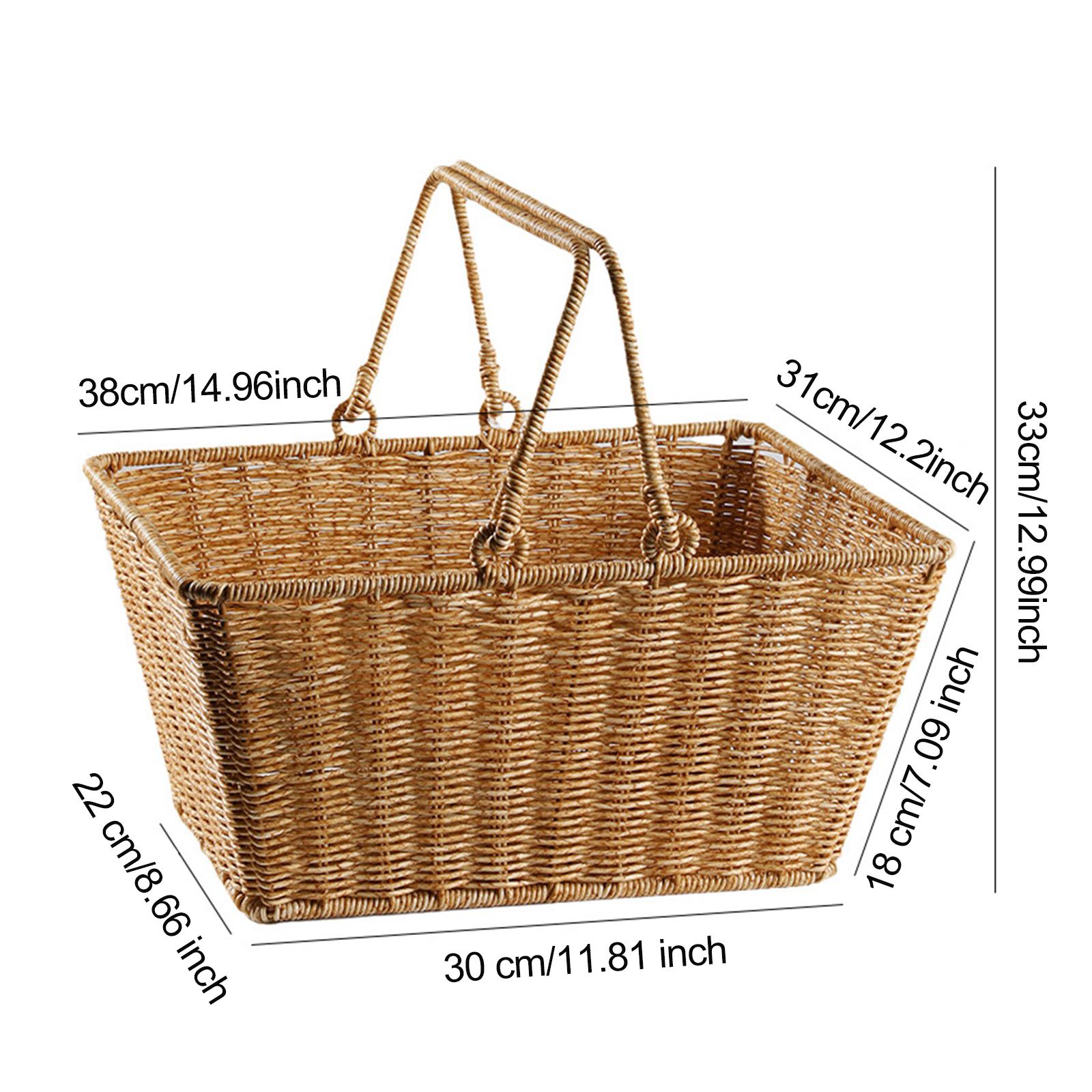 ตะกร้าเก็บของปิกนิกพร้อมหูหิ้ว - Snacks Food Gift Baskets บทวิจารณ์และราคา