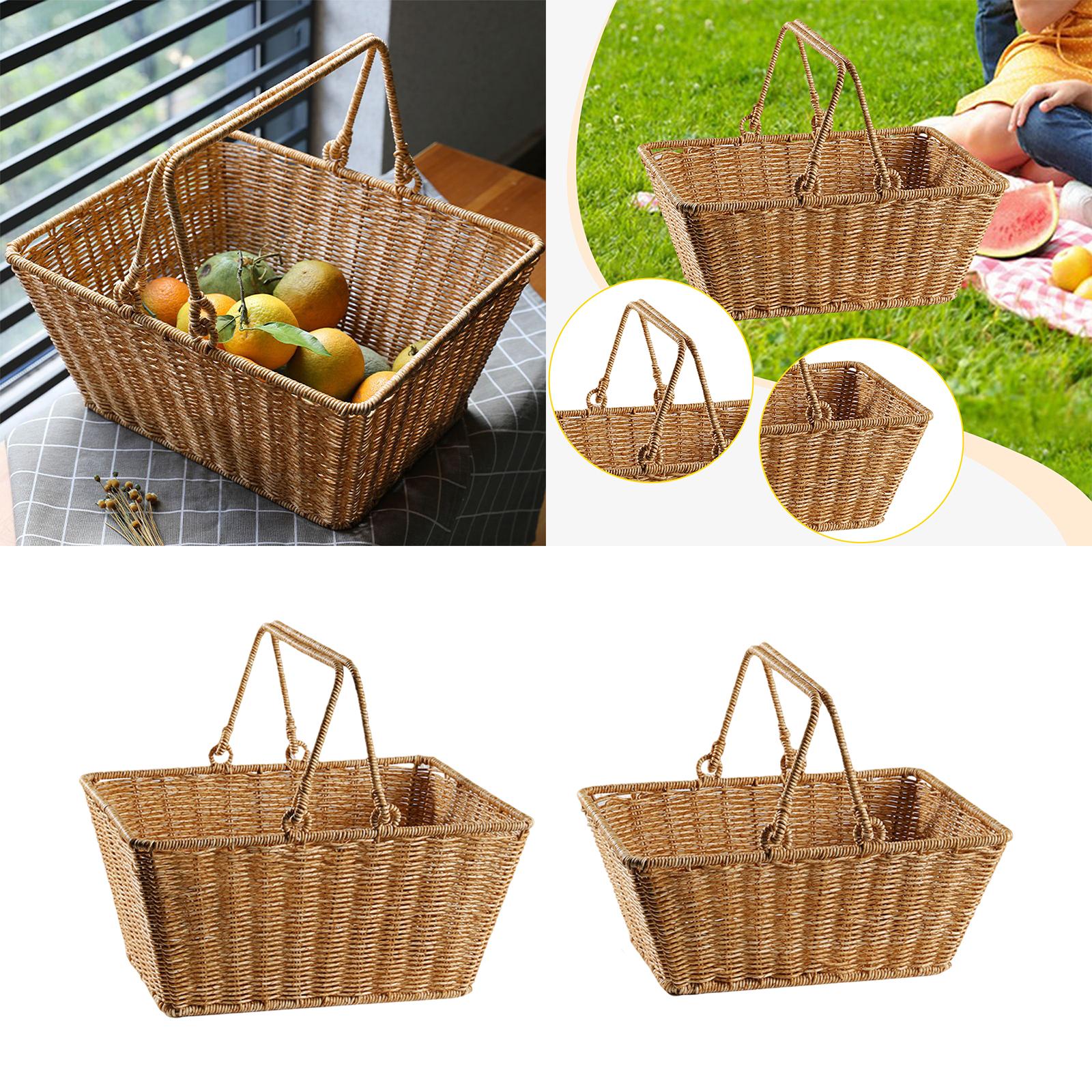 ตะกร้าเก็บของปิกนิกพร้อมหูหิ้ว - Snacks Food Gift Baskets บทวิจารณ์และราคา