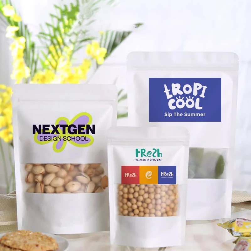 ถุงซิปล็อคแบบตั้งได้ 50 ชิ้น ผ - Food Snacks For School บทวิจารณ์และราคา