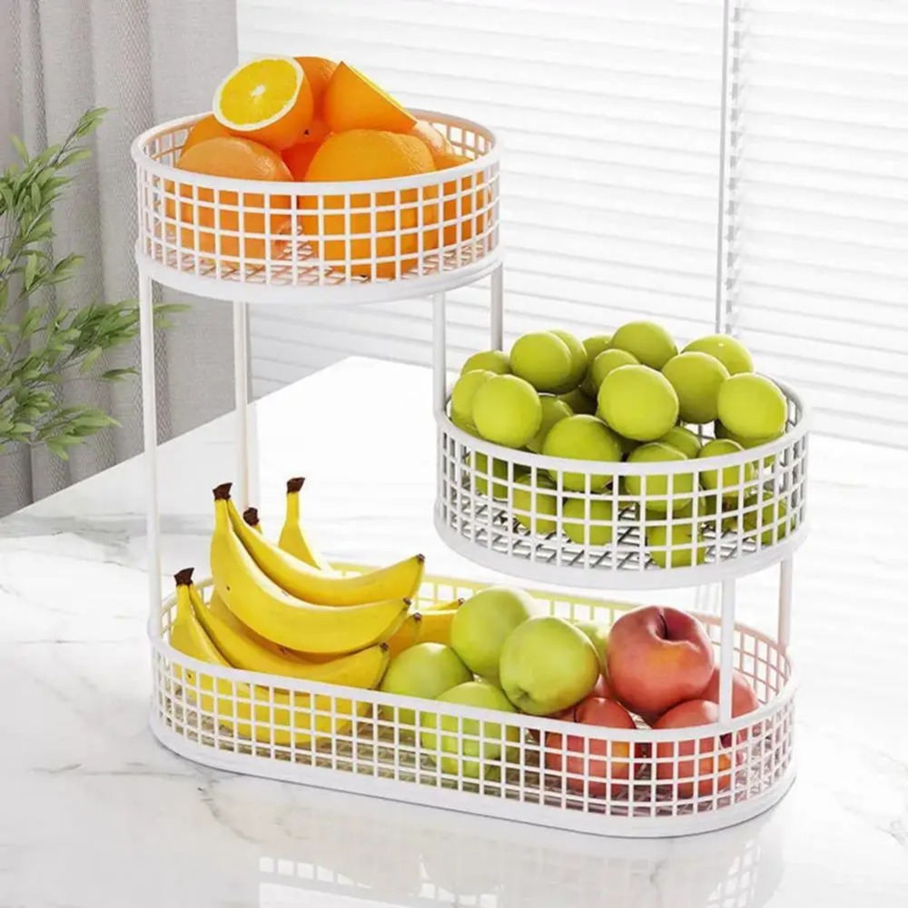 สามชั้นตะกร้าผลไม้ห้องนั่งเล่น - Food Drink Snacks บทวิจารณ์และราคา