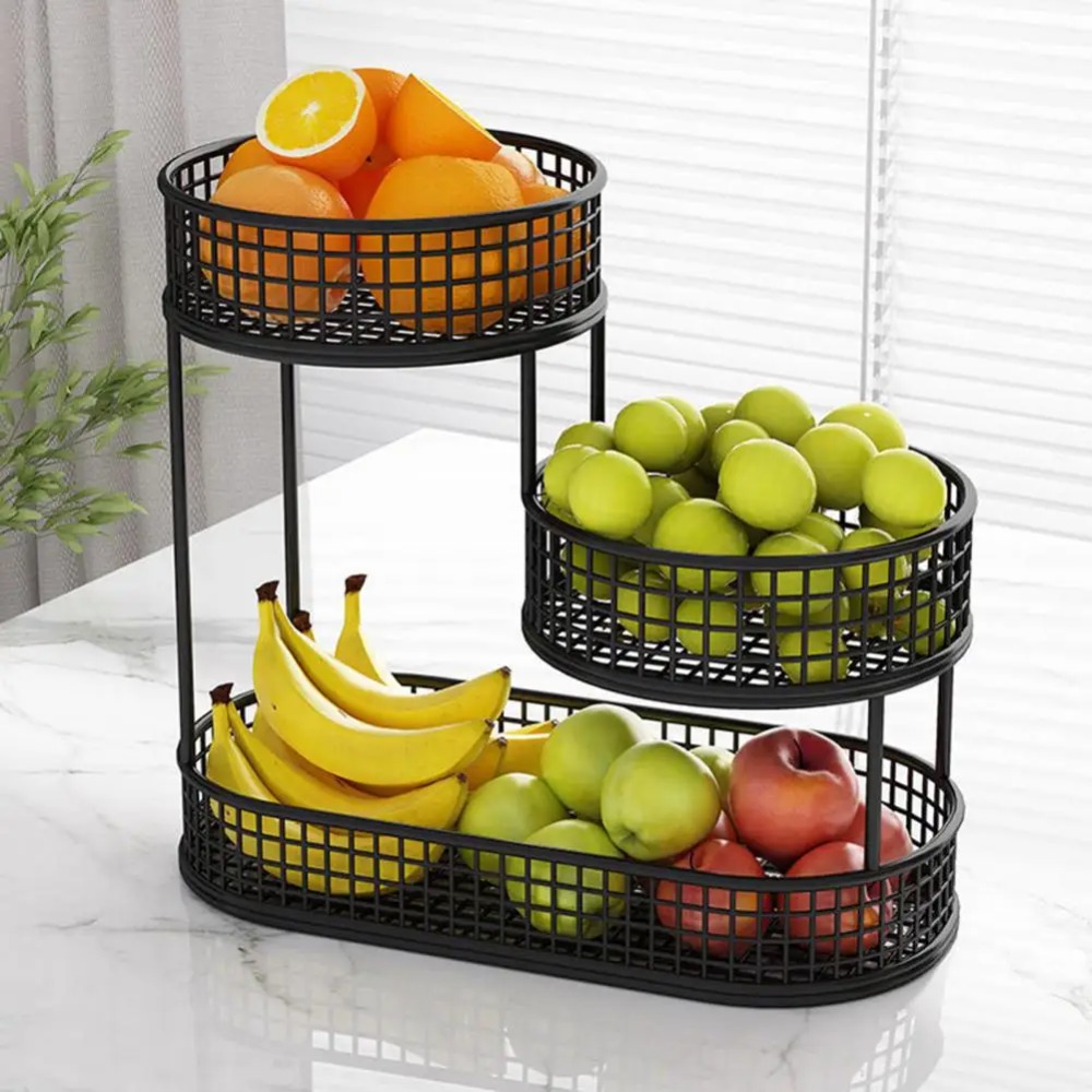 สามชั้นตะกร้าผลไม้ห้องนั่งเล่น - Food Drink Snacks บทวิจารณ์และราคา