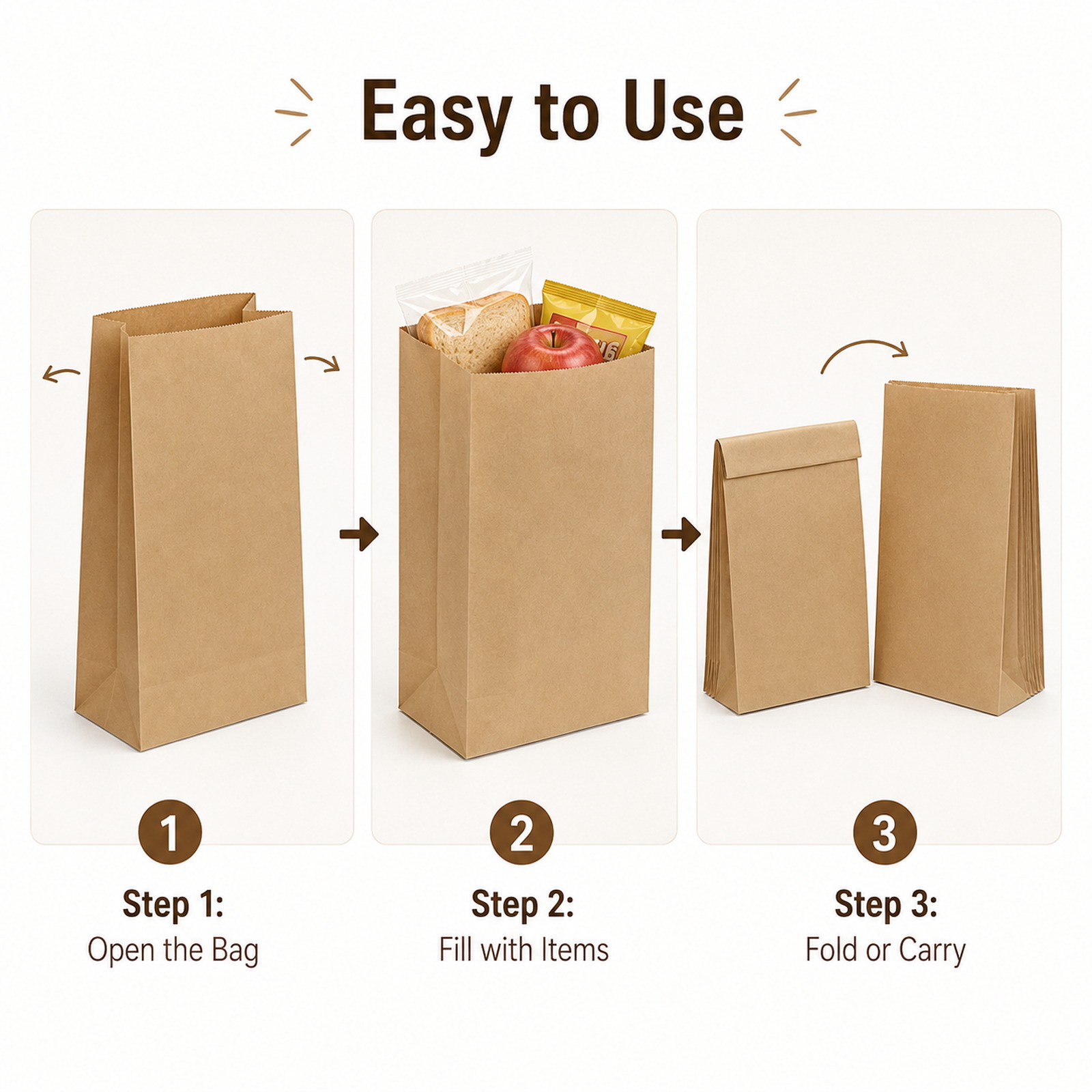 ถุงกระดาษคราฟท์สีน้ำตาลรักษ์โล - Food Snacks For School บทวิจารณ์และราคา