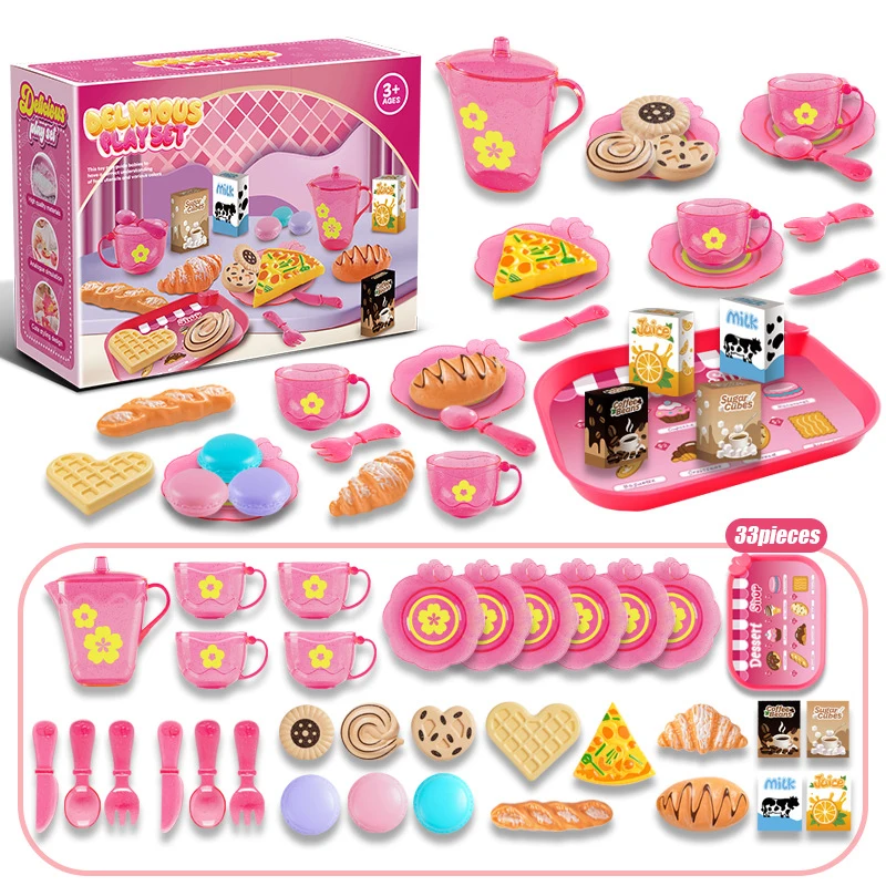 ชุดน้ำชาของเล่นสำหรับเด็กผู้หญ - Food Snacks For Kids Party บทวิจารณ์และราคา
