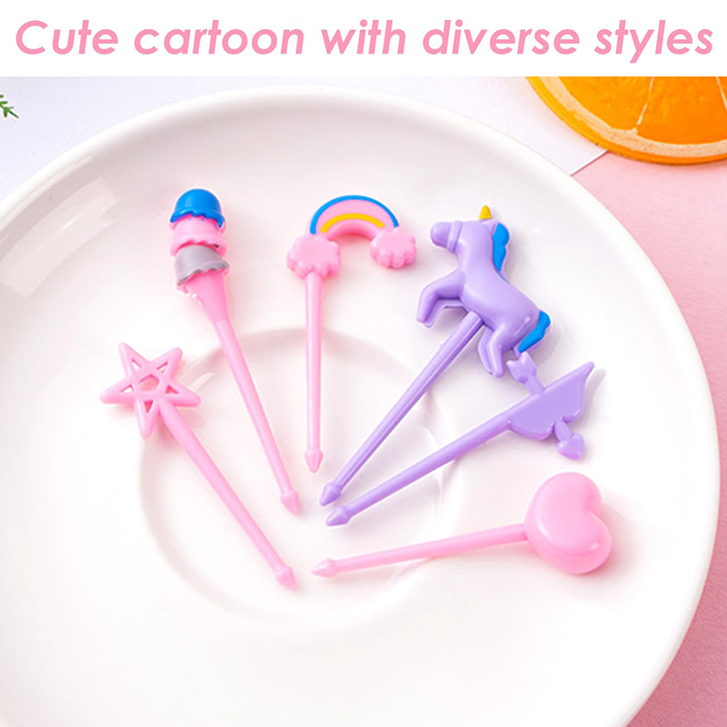 ส้อมผลไม้สําหรับเด็กเด็กพลาสติ - Food Snacks For Kids Party บทวิจารณ์และราคา