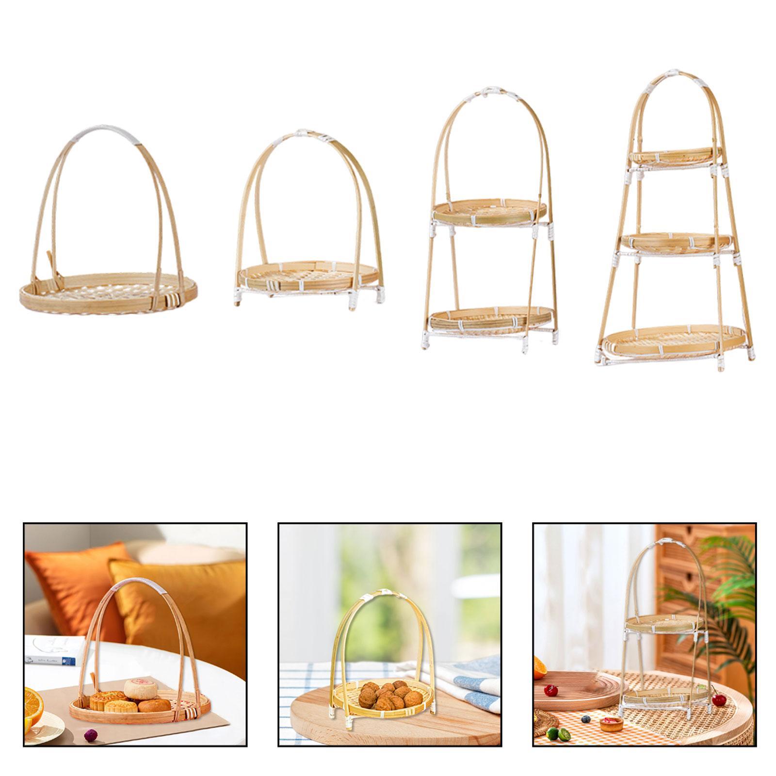ถาดใส่ของว่างแบบตะกร้าสานไม้ไผ - Snacks Food Gift Baskets บทวิจารณ์และราคา