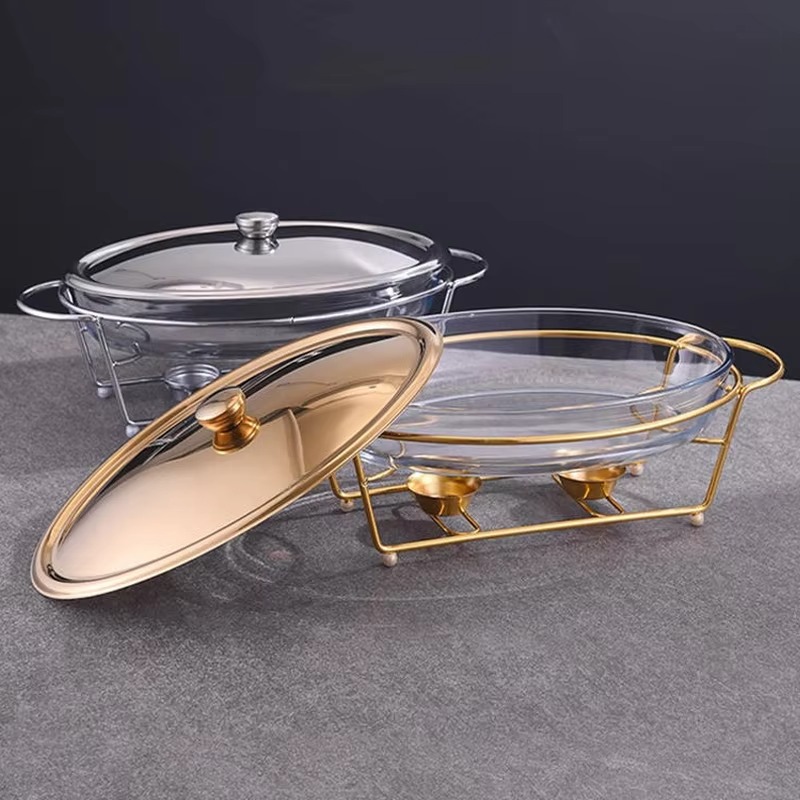 ถาดอุ่นอาหารแบบโชว์ กระจกสีทอง - Snacks Food Warmer บทวิจารณ์และราคา