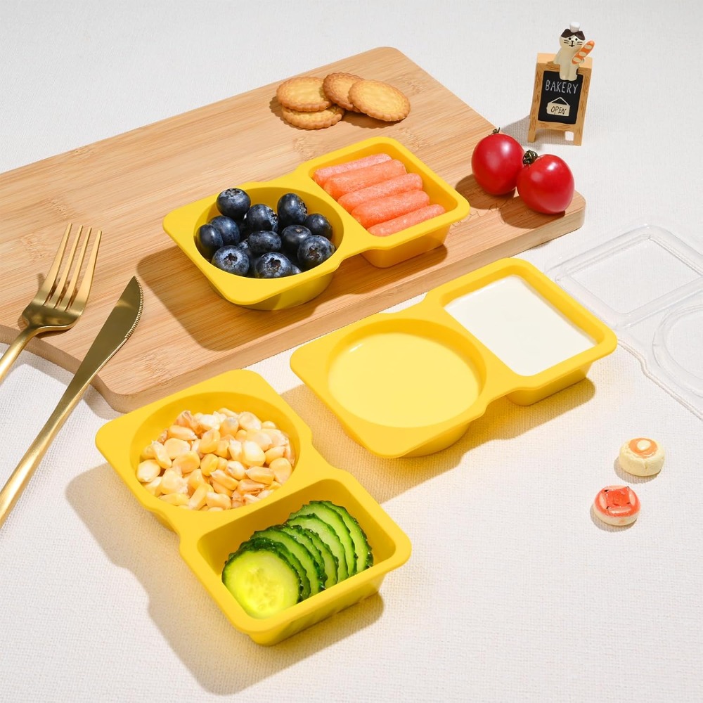 ภาชนะพลาสติกใส่อาหารแบบใช้แล้ว - Food Snacks For Kids Party บทวิจารณ์และราคา