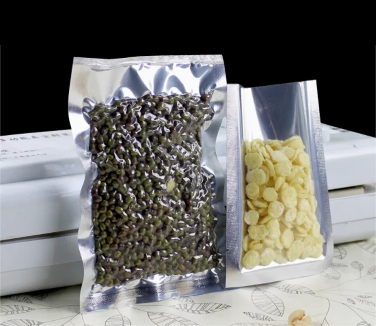 ถุงแบบแบนสีเงินเงา 100 แพ็ค -  - Food Snacks For School บทวิจารณ์และราคา